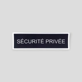 Identificatieband particuliere beveiliging retroreflecterend zwarte achtergrond 28x10 cm - Patrol Equipement