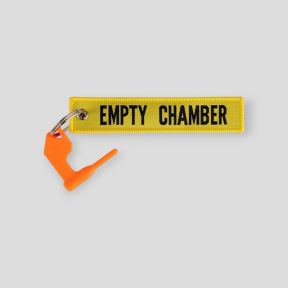 Sleutelhanger Empty chamber met gele kamerplug - Fostex Garments
