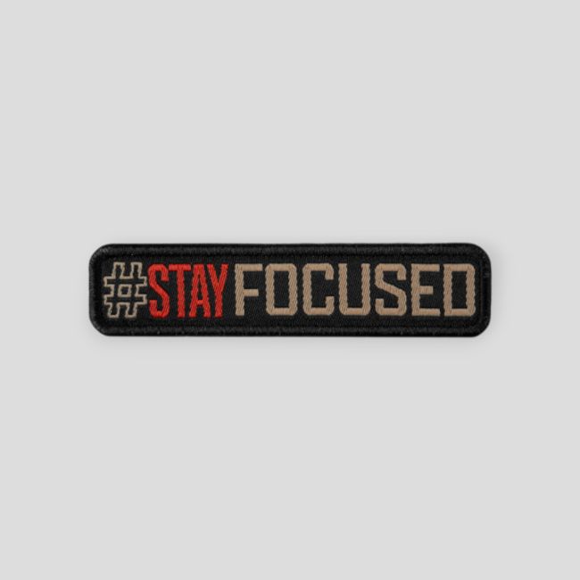 Patch brodé Signature Stay Focused - Tan/Rouge - A10 Equipment