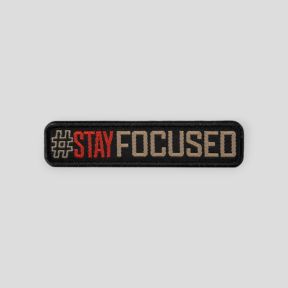 Bestickter Patch Signature Stay Focused - Tan/Rot - A10 Equipment