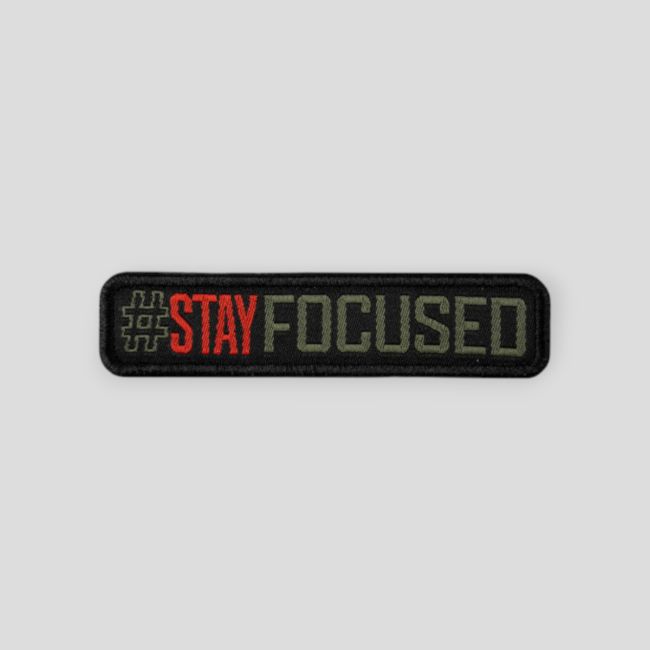 Geborduurd patch Signature Stay Focused - Olijfgroen/Rood - A10 Equipment