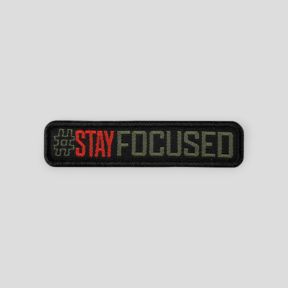 Patch brodé Signature Stay Focused - Vert Olive/Rouge - A10 Equipment