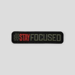 Patch brodé Signature Stay Focused - Vert Olive/Rouge - A10 Equipment