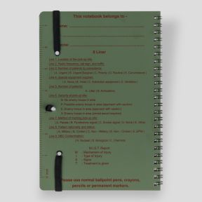 Taccuino impermeabile (formato A5) CD457 - Verde Oliva - BCB International