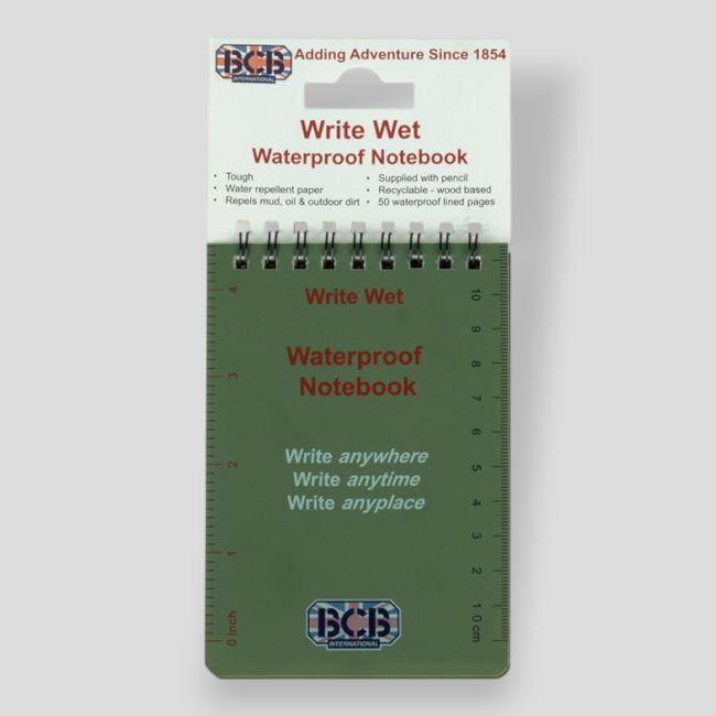 Caderno à prova de água (formato de bolso) CD456 - Verde Oliva - BCB International