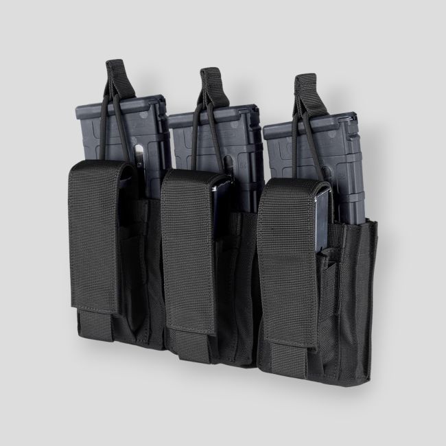 Drievoudige kangoeroe magazijnhouder voor M4/pistolen Gen II - Zwart - Condor Outdoor