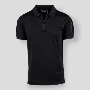 Polo taktyczne Quick Dry z zamkiem błyskawicznym - Czarne - 101 Inc
