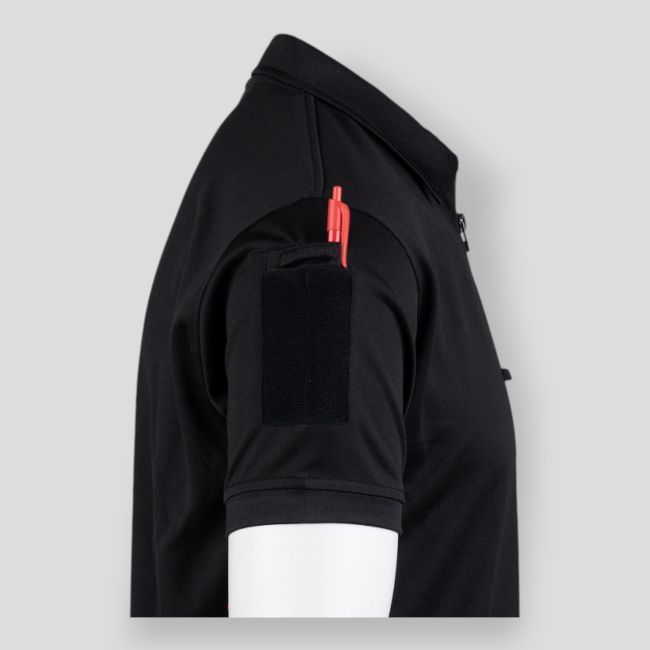 Taktisches Quick Dry Polo mit Reißverschluss - Schwarz - 101 Inc