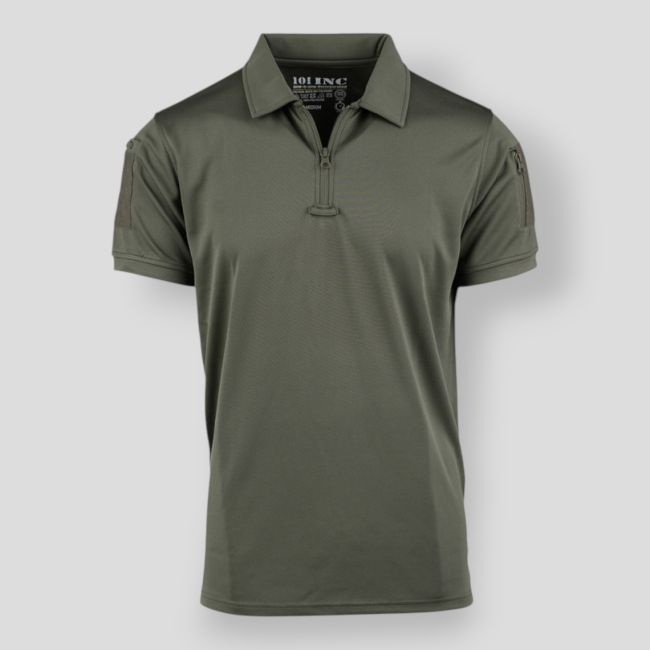 Taktisches Quick Dry Polo mit Reißverschluss - Ranger Green - 101 Inc