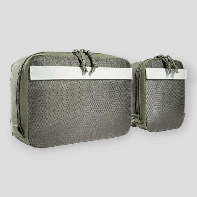 Conjunto de 2 bolsos multiusos com velcro - Verde Azeitona - Tasmanian Tiger