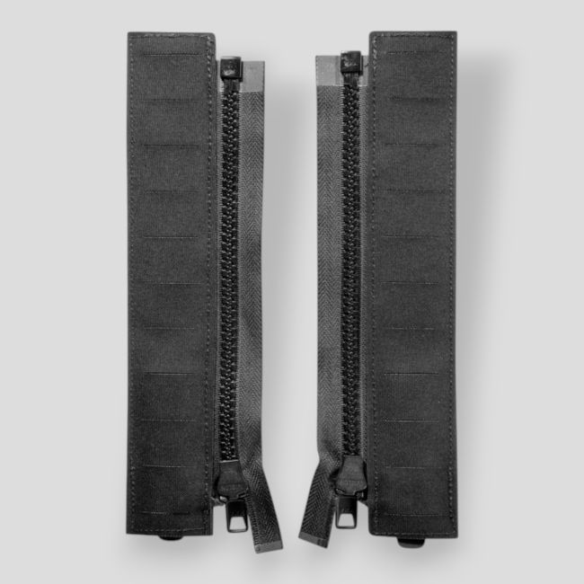 Conjunto de 2 zips modulares para colete porta-placas - Preto - Tasmanian Tiger