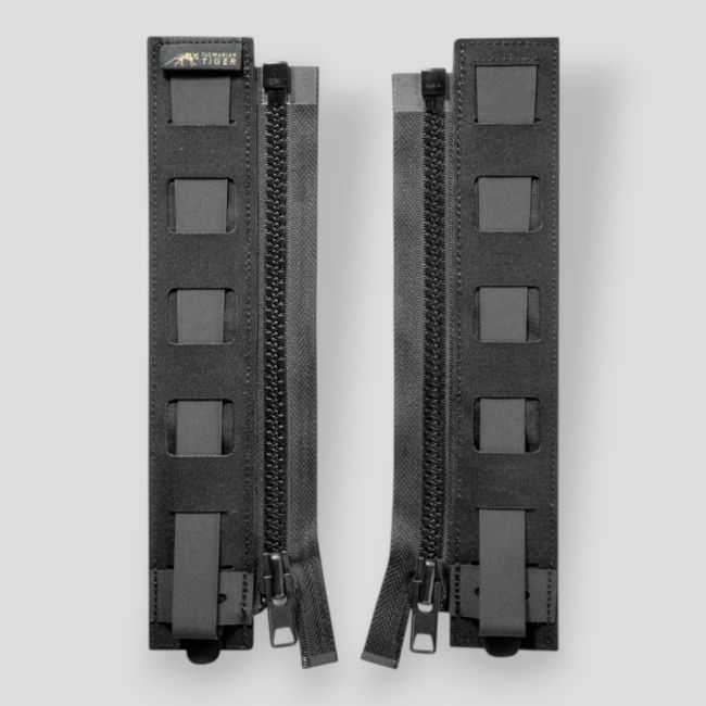 Set mit 2 modularen Reißverschlüssen für Plattenträger - Schwarz - Tasmanian Tiger