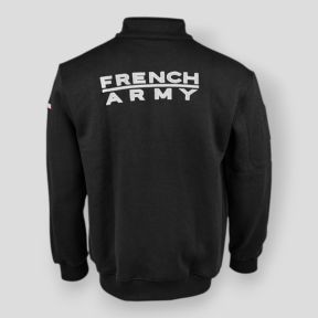 French Army sweatshirt vest - Zwart - Ares