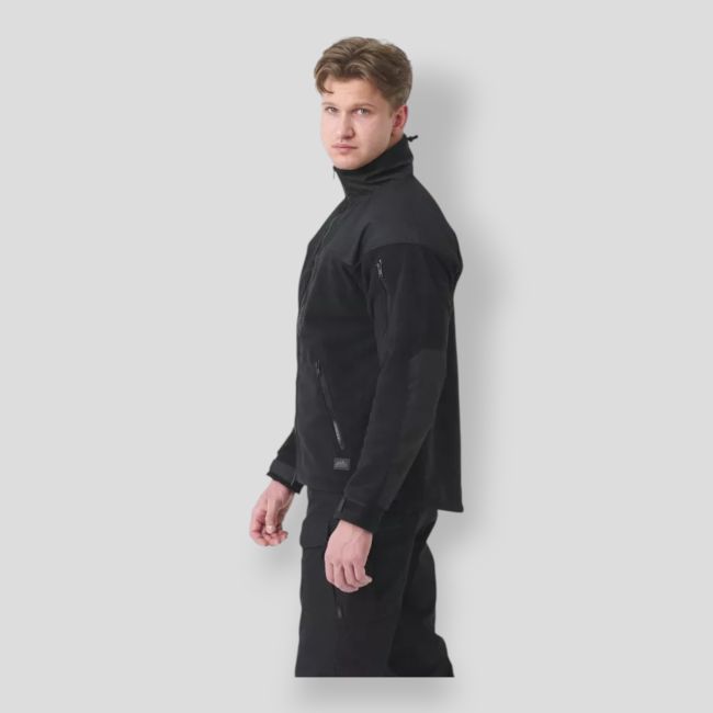 klasyczna kurtka wojskowa - fleece - czarny - helikon