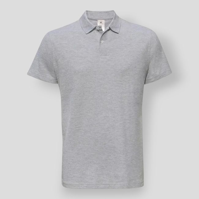 Polo aus Piqué-Strick - Heather Grey - B&C