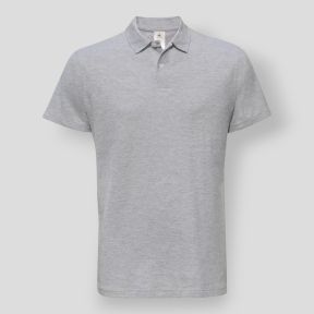 Polo aus Piqué-Strick - Heather Grey - B&C