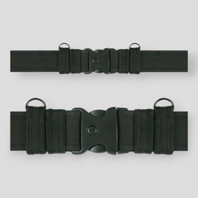 Veiligheidsgordel van cordura met 3-punts gesp - Zwart - Patrol Equipement