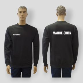 Sweatshirt mit Siebdruck Hundeführer - Schwarz - Patrol Equipement