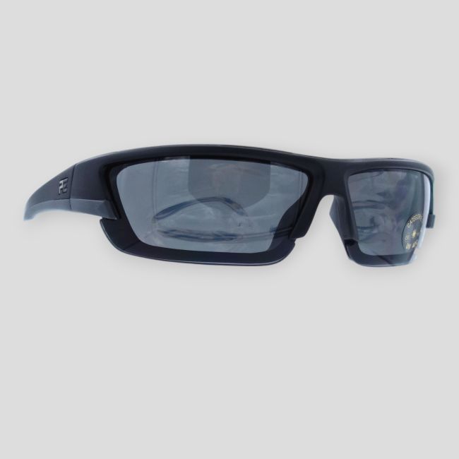 Lunettes de soleil avec branches fixes (kit 3 écrans Incolore/Fumé/Jaune) - Noir - Patrol Equipement