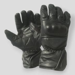 Leren motorhandschoenen met beschermers en Thinsulate-voering - Zwart - Patrol Equipement