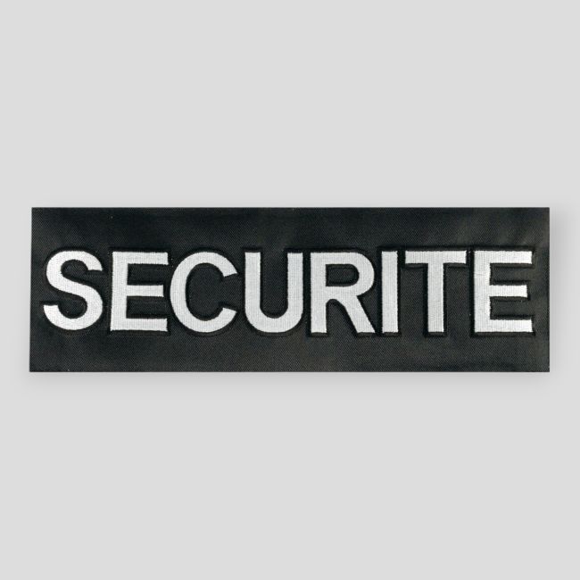 FLAP NOIR BRODE SECURITE DOS AUTO-AGRIPPANT 13x4 cm - Patrol Equipement