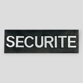 Haftowana naszywka na rzep 13x4cm Sécurité - Czarna - Patrol Equipement