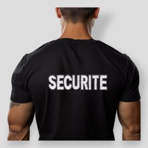 T-shirt brodé Sécurité - Noir - Patrol Equipement