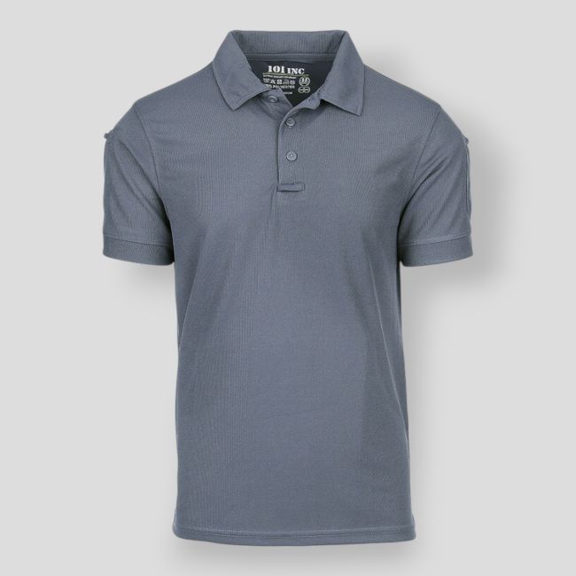 Oddychająca koszulka polo taktyczna - Wolf Grey - 101 Inc