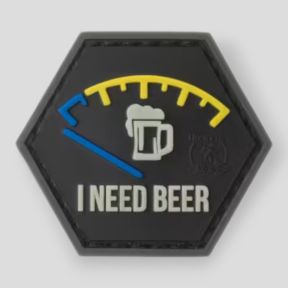 Patch PVC I Need Beer - Azul - JTG