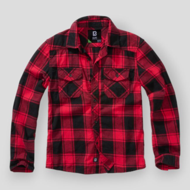 Chemise enfant à carreaux rouge/noir - Brandit