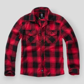 Chemise enfant à carreaux rouge/noir - Brandit