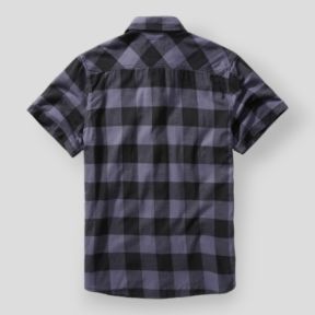 Chemise manches courtes carreaux noir/gris - Brandit