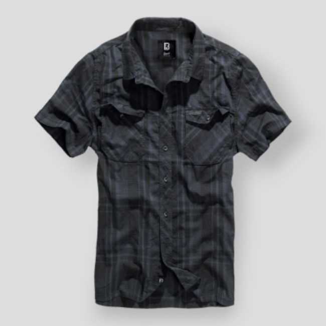 Chemise manches courtes noir/bleu - Brandit