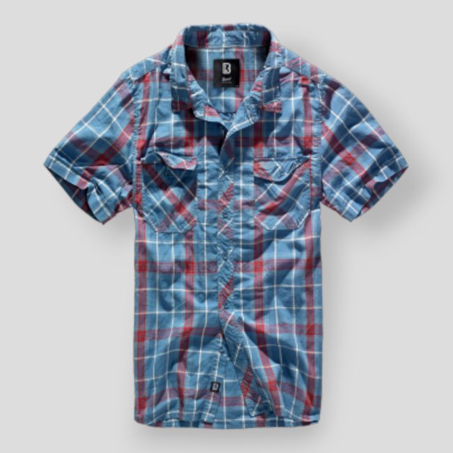 Chemise manches courtes rouge/bleu - Brandit