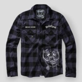 Chemise motorhead à carreaux gris/noir - Brandit