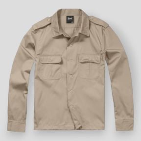 Chemise US manches longues beige - Brandit