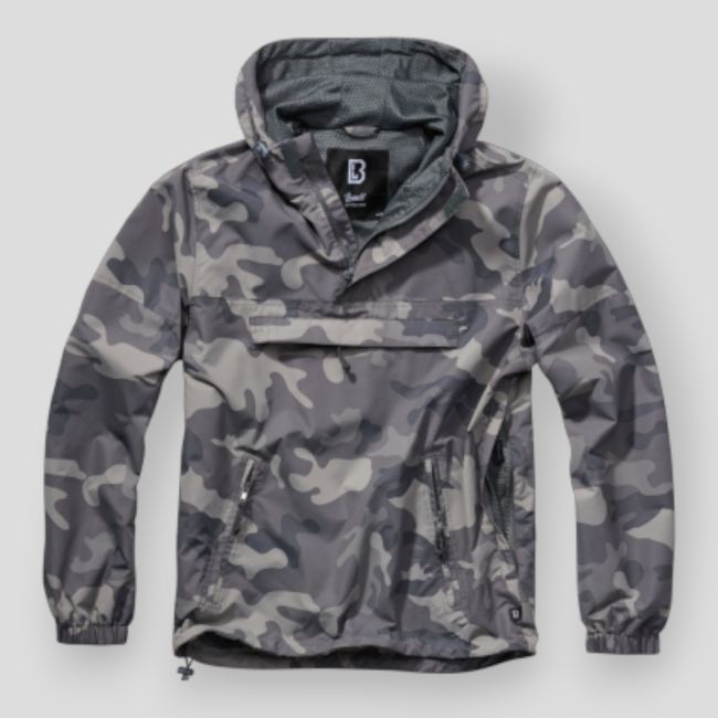 Letnia kurtka wiatrówka camo szara - Brandit