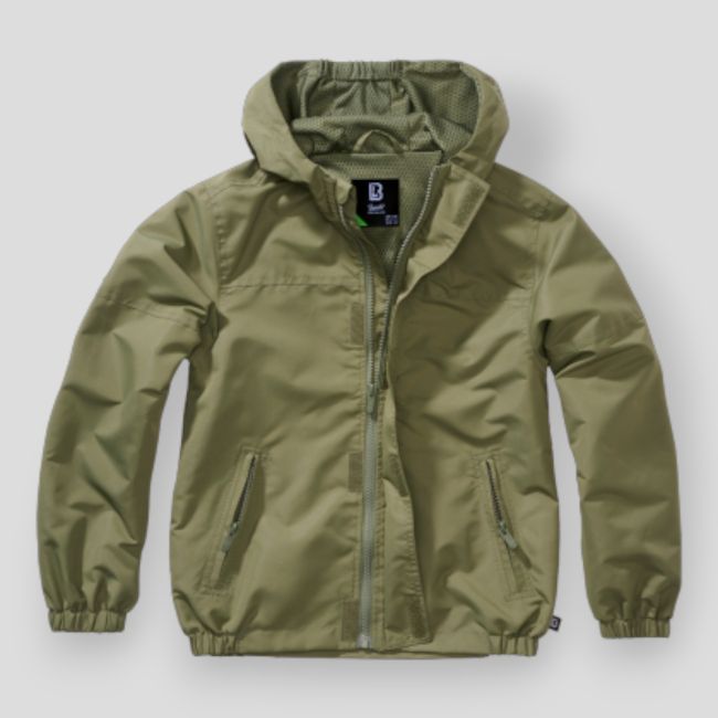 Coupe vent d'été enfant zip olive - Brandit