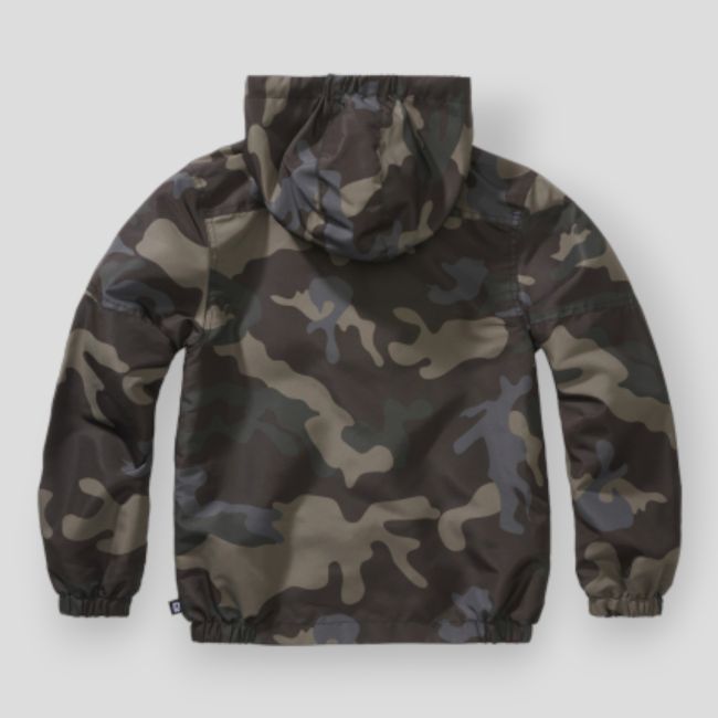 Kinder zomer windbreaker met rits darkcamo - Brandit