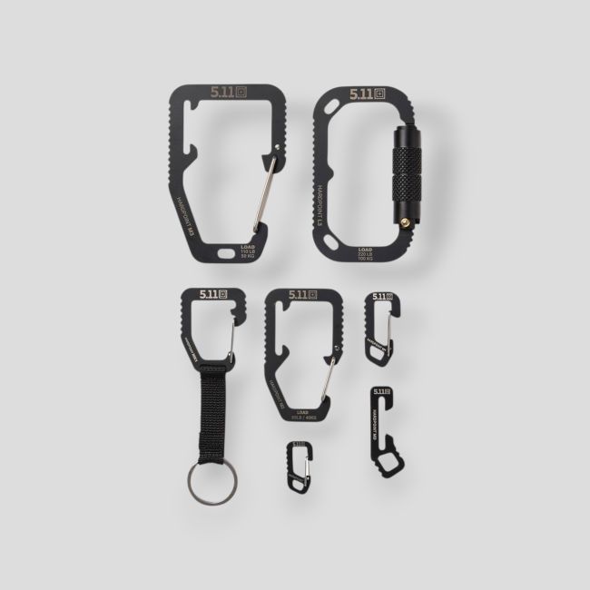 Kit de 6 mousquetons Hardpoint - Noir - 5.11 Tactical