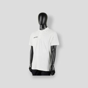 Polo en coton Sécurité Blanc avec fenêtre matricule à broder - CityGuard
