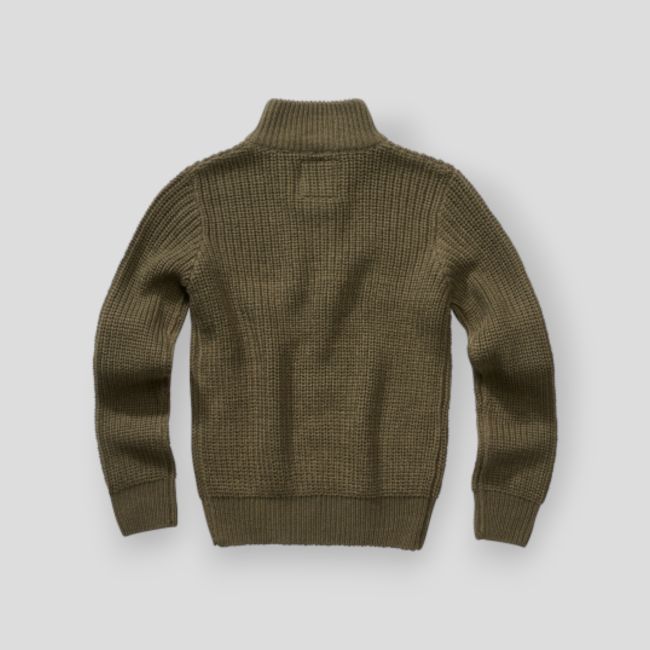 Kinderpullover met rits olijfgroen - Brandit