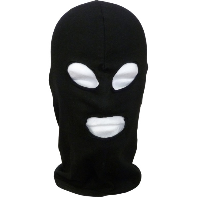 Cagoule 3 trous coton noir - CityGuard