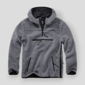 Fleece hoodie met rits antraciet - Brandit
