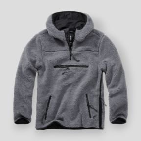 Sweat capuche zip polaire anthracite - Brandit