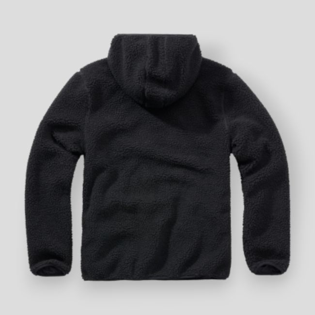 Sweat capuche zip polaire noir - Brandit