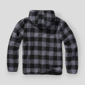 Sweat capuche zip polaire noir/gris - Brandit