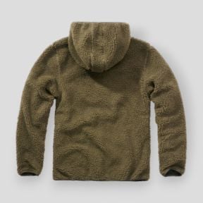 Sweat capuche zip polaire olive - Brandit