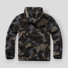 Sweat capuche zip polaire darkcamo - Brandit
