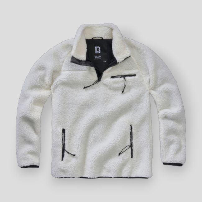 Sweat zip polaire blanc - Brandit